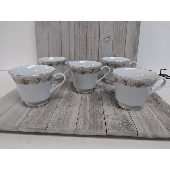 International Brighton Collection Claridge 8302 Porcelain Set of 5 Teacups - Picture 2 of 7